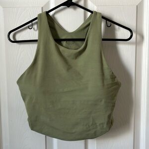 Athleta Conscious Crop Bra A-C Eucalyptus Olive